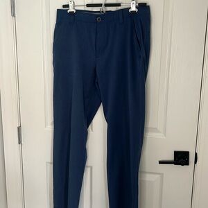 Mens SZ 34/30 Under Armour Pants, Blue Stretch Coupe Lache Suelto Golf